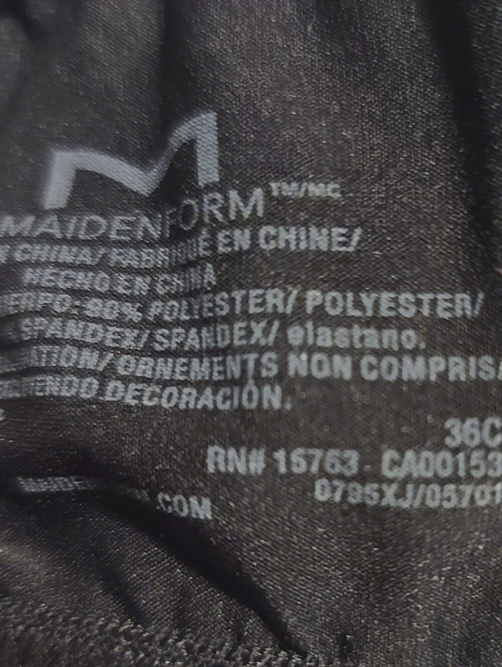 Maidenform black padded